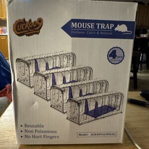 Humane Mouse Traps-4 New In Box Reusable